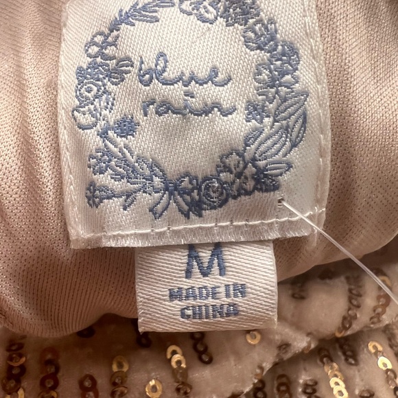 Blue Rain gold sequined, long sleeve dress - Picture 3 of 8